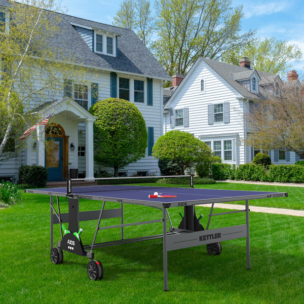 KETTLER Axos Outdoor Table Tennis Table 2-Player Bundle