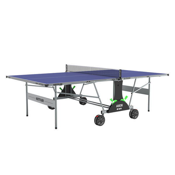 KETTLER Axos Outdoor Table Tennis Table 2-Player Bundle