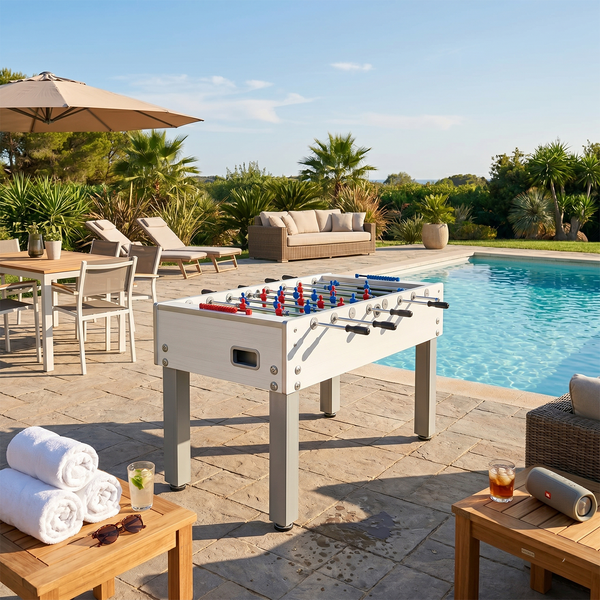 Garlando G-500 Outdoor Foosball Table - White