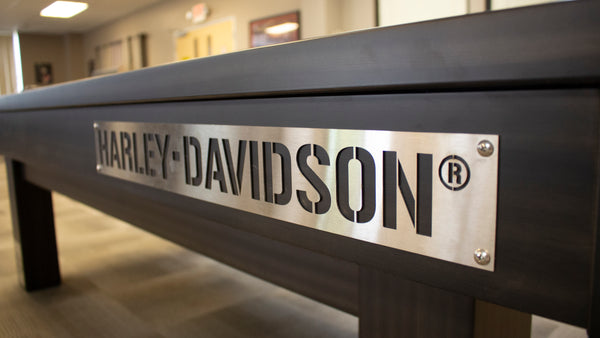 Olhausen Harley-Davidson Maple Pool Table side plate