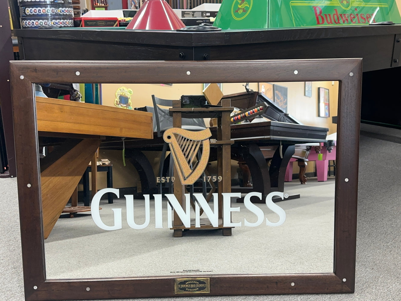 Guinness Billiard Bar Mirror