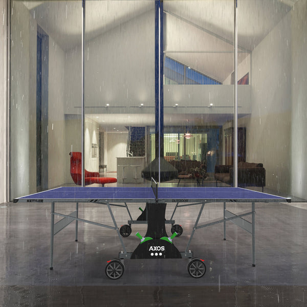 KETTLER Axos Outdoor Table Tennis Table 2-Player Bundle