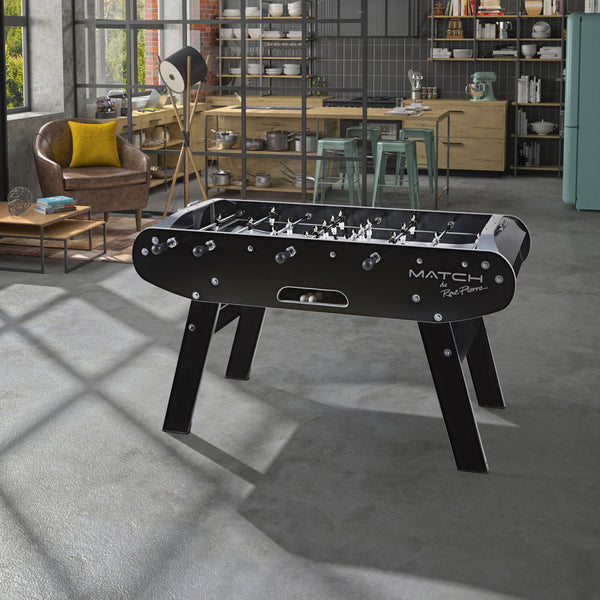 René Pierre Match Noir Indoor Foosball Table