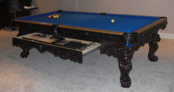 Olhausen St. Leone Pool Table ebony with drawer