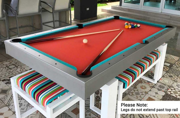 Olhausen South Beach Outdoor Pool Table setting