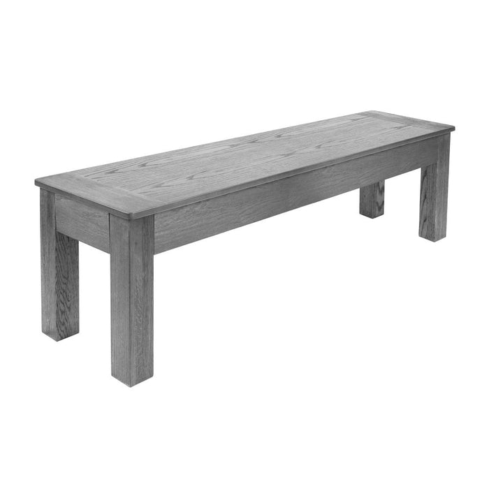 Mchenry 76" Storage Bench; Silver Mist