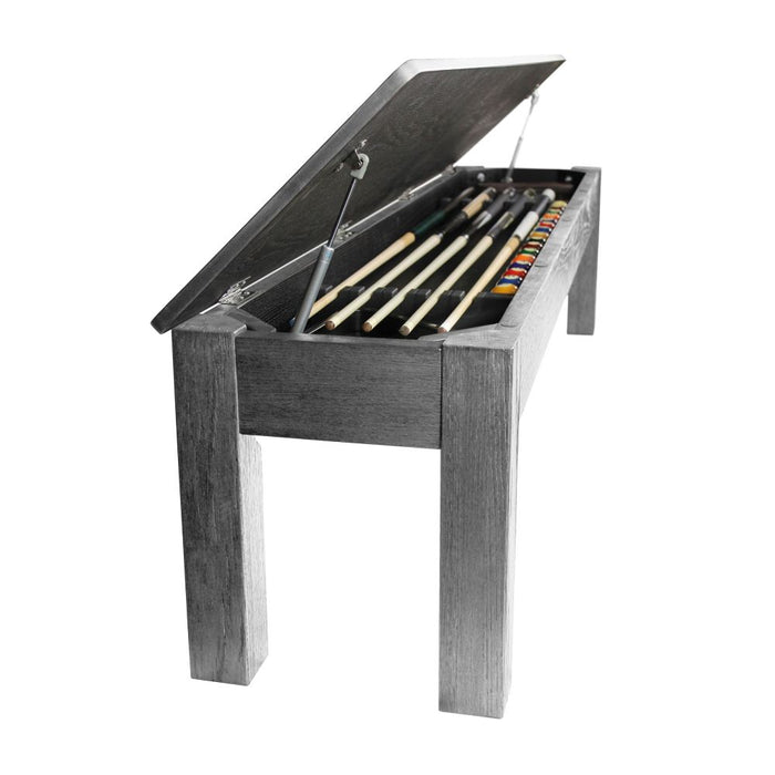Mchenry 76" Storage Bench; Silver Mist