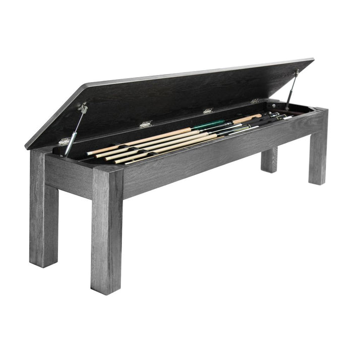Mchenry 76" Storage Bench; Silver Mist