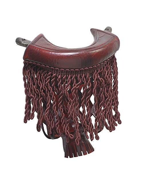 Leather Fringe Pocket in Cordovan