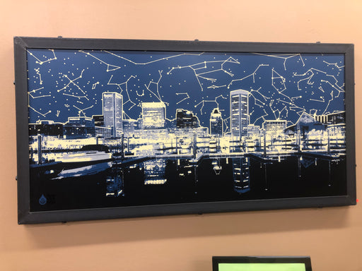 Starry Baltimore Steel Frame Wall Art