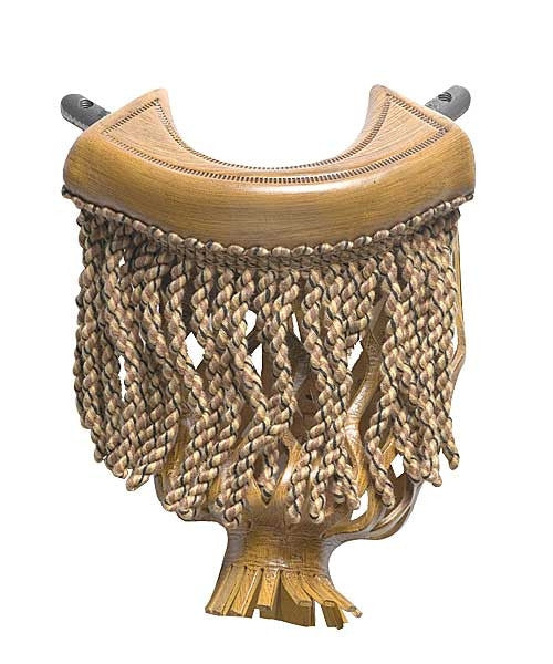 Leather Fringe Pocket in Oak