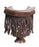 Leather Fringe Pocket in Dark Brown