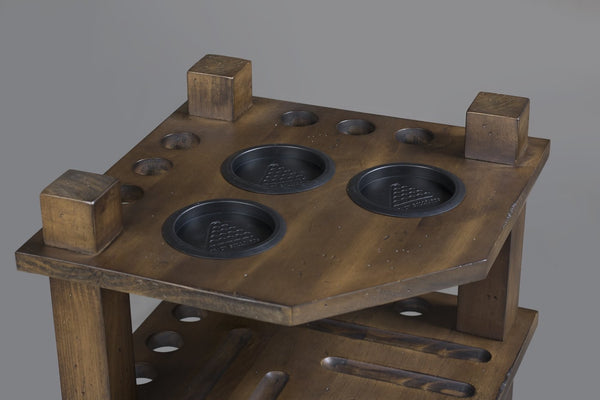 Rustic Corner Cue Rack