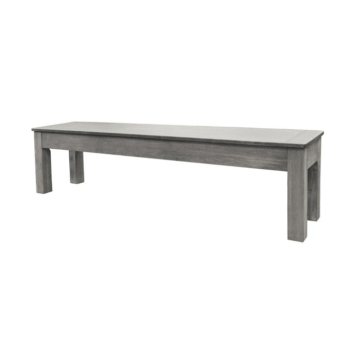 Mchenry 76" Storage Bench; Silver Mist