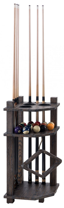 Rustic Corner Cue Rack